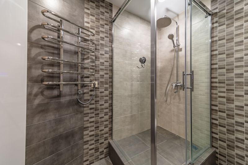 Contemporary Shower with Glass Doors